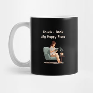 Couch and Books are happy place for introverts Mug